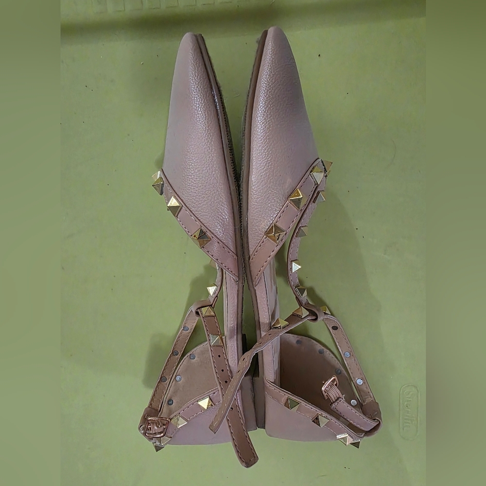 Nicole Miller Women's Pink Studded Flats - Picture 8 of 9